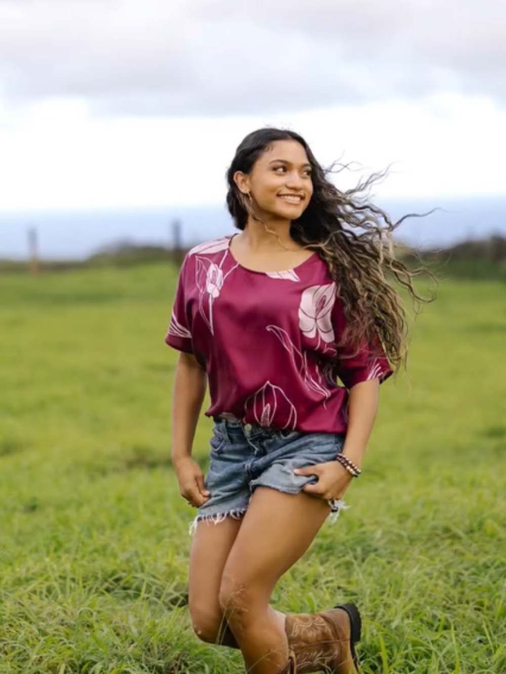 Kamea auni top in purple